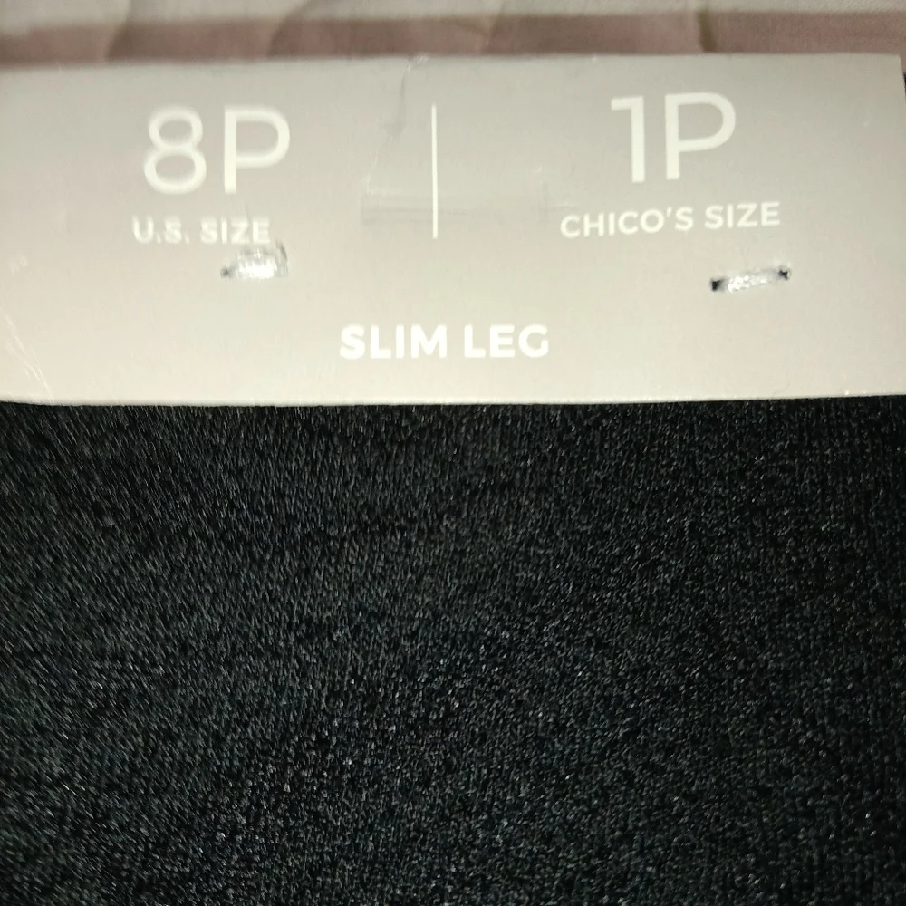 Chico's Black Knit Jacquard Pants - Picture 5 of 5